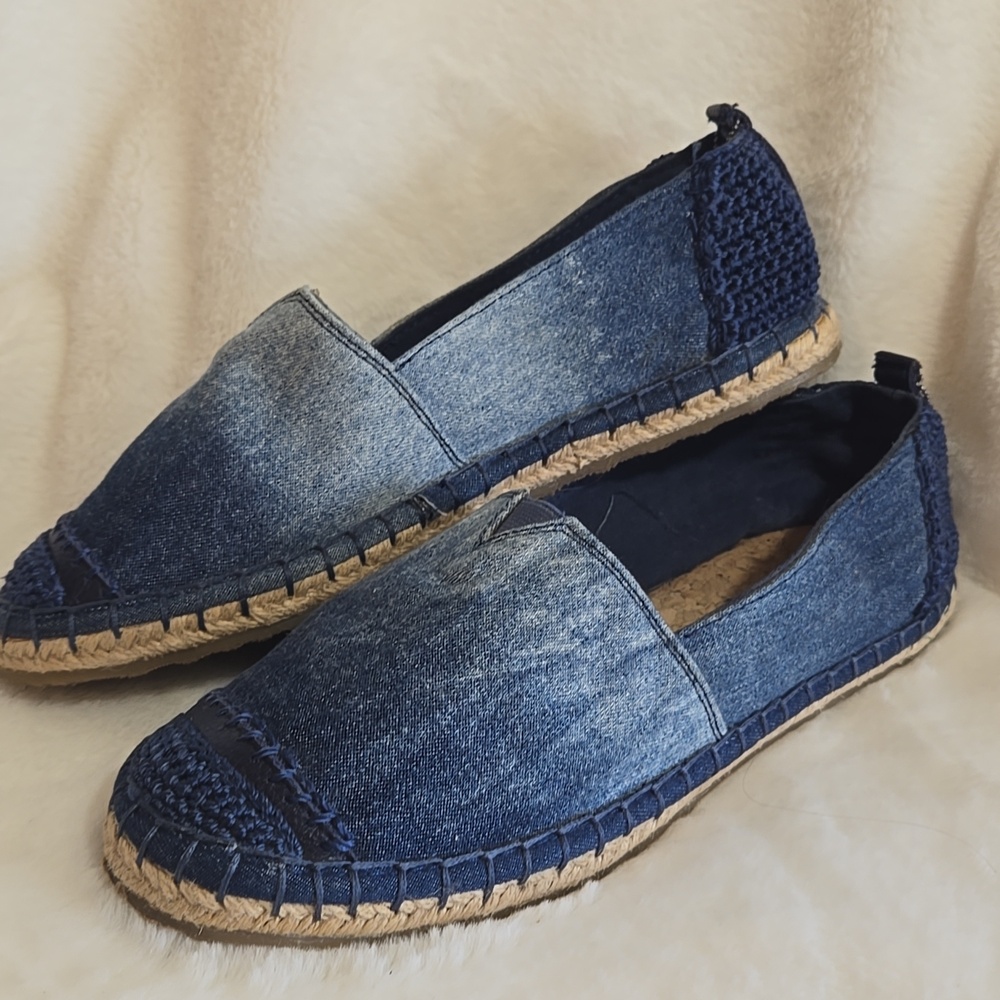 The Sak Ombre Blue Espadrilles with Denim Upper and Jute Sole Size 7
